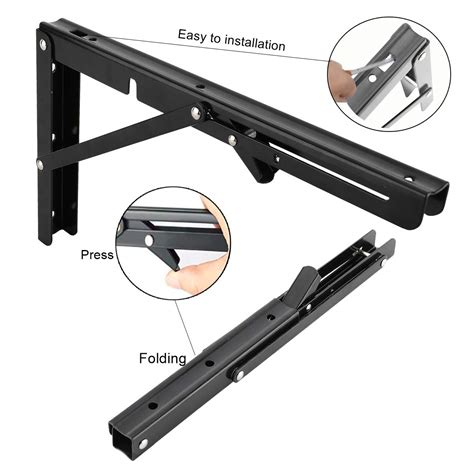 folding shelf brackets heavy duty wall mounted triangle shelf bracket pack   ebay