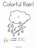 Coloring Pages Rain Weather Preschool Colorful Noodle Twisty Clipart Printable Print Books Pdf Tracing Coloringhome sketch template