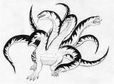 Hydra Dragon Drawing Getdrawings sketch template
