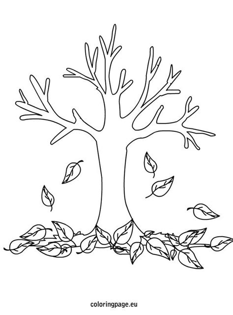 autumn fall tree coloring page