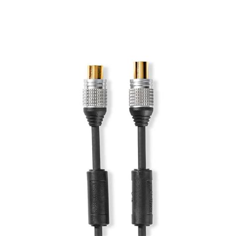 coax cable iec coax male iec coax female gold plated  ohm double shielded