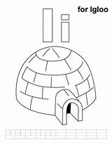 Igloo Coloring Printable Alphabet Pages Preschool Letter Kids Letters Sheets Handwriting Practice Color Print Activities Template Learning Colouring Teaching Ice sketch template
