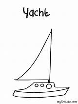 Coloring Yacht Pages Clipart Color Popular Library Coloringhome sketch template