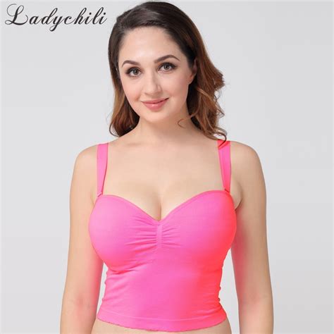 ladychili women intimates rose color half cup strapless padded bralette