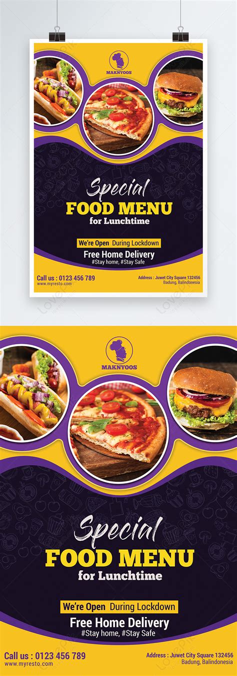 template poster promosi makanan gaya modern  diunduh gratis lovepik