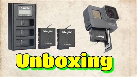 unboxing baterai charger set gopro hero    kingma youtube