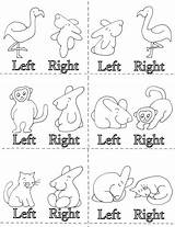 Coloring Left Right Preschool Pages Printables Teaching Activities Kindergarten sketch template