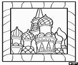Cathedral Koepels Basilius Kleurplaten Monumenten Bezienswaardigheden Moskou sketch template