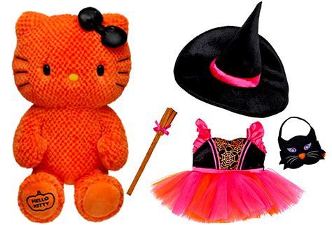 Build A Bear Hello Kitty Halloween Themed Orange Pumpkin With 4 Pc