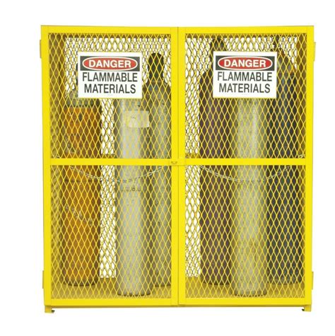 Metal Compressed Gas Cylinder Storage Cabinets Standard