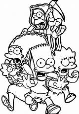 Simpsons Coloring Scream Run Wecoloringpage Pages Characters Boy Cool sketch template