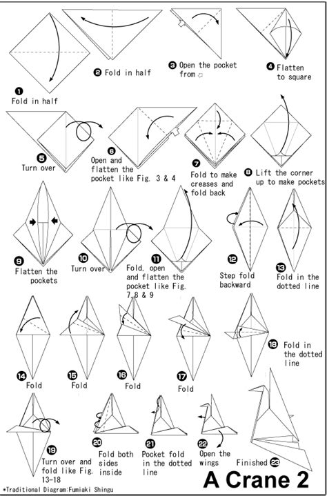 crane  easy origami instructions  kids