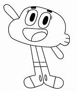 Gumball Coloring Amazing Pages Cartoon Network Drawing Draw Darwin Drawings Printable Line Color Small Getcolorings Getdrawings Disney Channel Kolay Kids sketch template