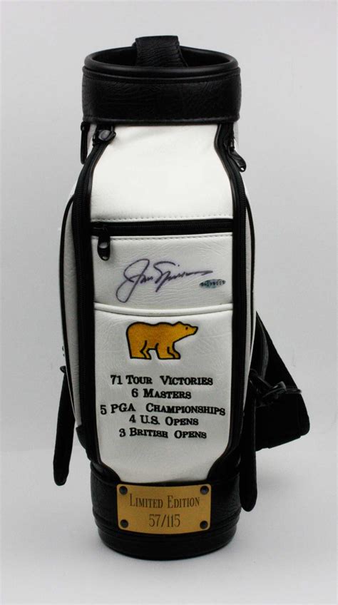 lot detail jack nicklaus rare autographed limited edition miniature golf bag uda