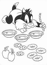 Coloring Baby Looney Tunes Pages Sylvester Book Coloriage Info Kids Printable Index Cartoon sketch template