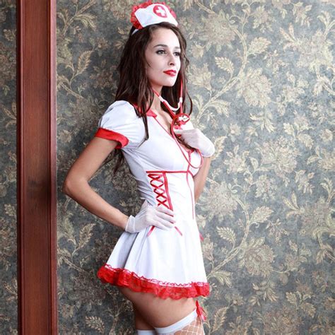 sexy cosplay performance nightgown chemise uniform temptation nurse