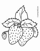 Coloring Pages Strawberries Kids Printable 4kids Easy sketch template