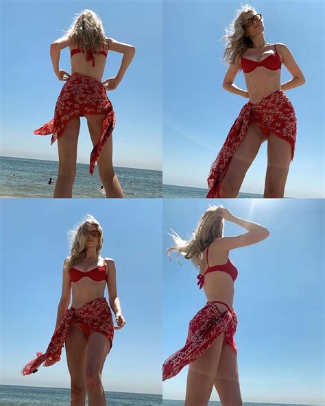 Elsa Hosk In A Scarlet Bikini 4 Photos The Fappening