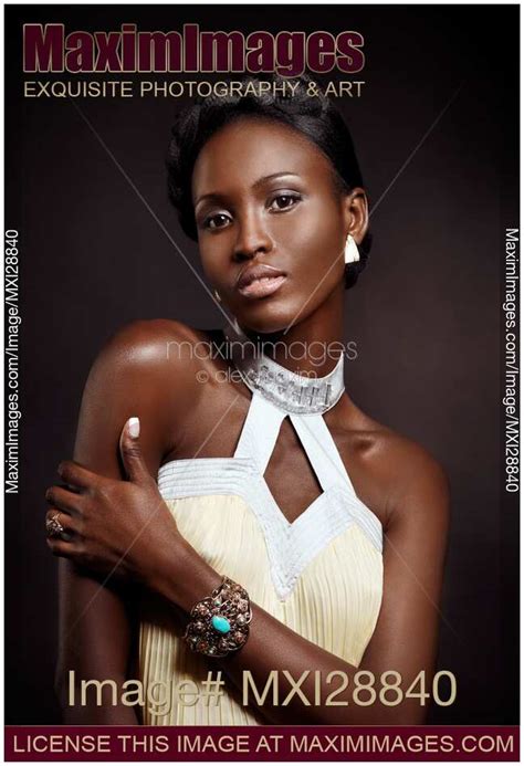 Photo Of Black African American Woman Beauty Portrait Stock Image