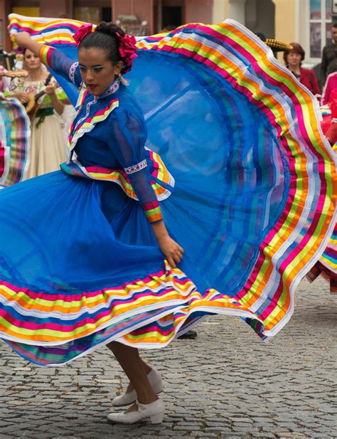 dancing woman  traditional mexican dress copyright  photo