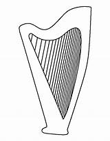 Harp Printable Template Pattern Outline Clipart Stencils Music Patternuniverse Use Patterns Musical Ireland Instruments Terms Cut Webstockreview Shape Choose Board sketch template