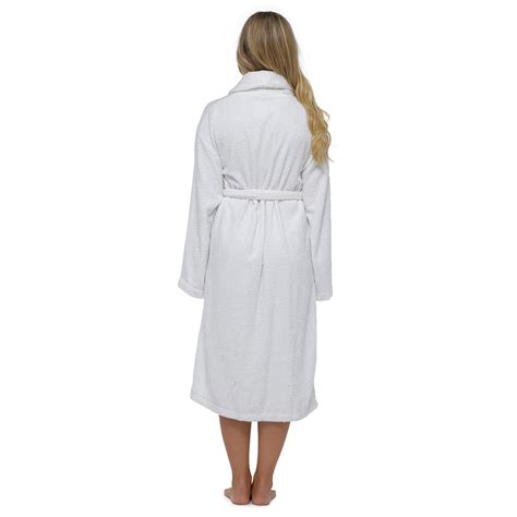 womens ladies personalised towelling bath robe gown  cotton terry