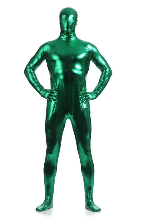 buy fullbody zentai costume shiny metallic mens tight zentai bodysuit