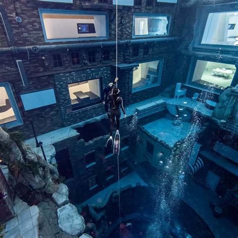 worlds deepest pool  dubai    part   gigantic underwater city