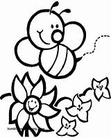Bee Coloring Pages Bumble Cute Printable Bees Sheet Getcolorings sketch template
