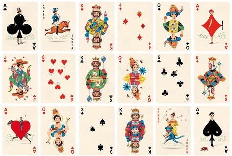 illustrated playing cards playing cards cards playing cards design