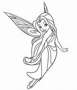 Coloring Fairy Fairies Tinkerbell Silvermist Rosetta Colorare Disegni sketch template