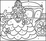 Number Coloring Color Pages Princesses Princess Numbers Kids Printable Printables Princesse Colouring Games Easy Books Coloritbynumbers Colors Worksheets Sheets Adult sketch template