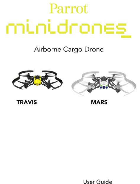 handleiding parrot airborne cargo drone pagina  van  english