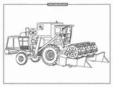 Combine Coloring Pages Tractor Color Printable Tractors sketch template