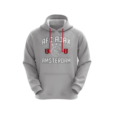 ajax hooded sweater grey junior official ajax fanshop