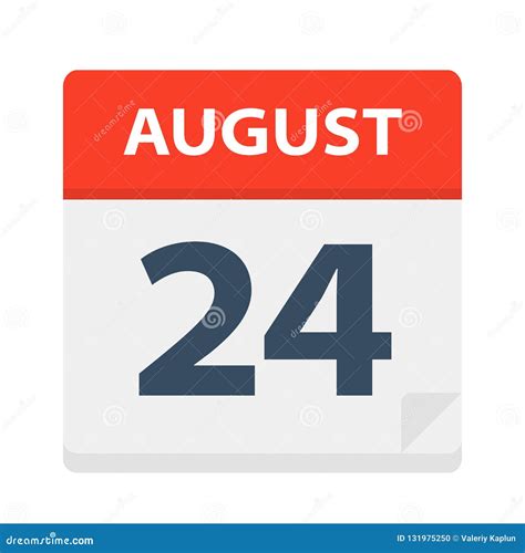 august  calendar icon stock illustration illustration  calendar