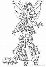 Coloring Winx Club Pages Bloomix Getcolorings sketch template