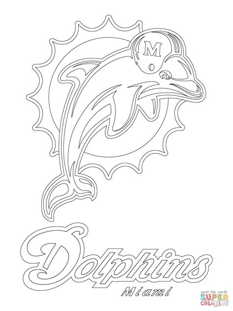 printable miami dolphin coloring pages heartof cotton candy