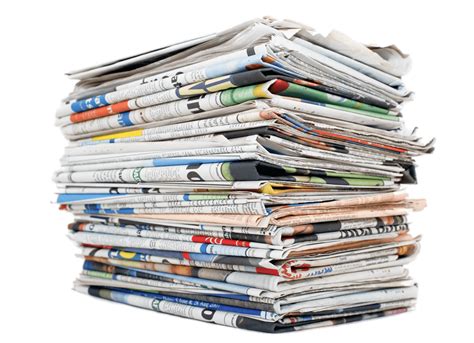 pile  newspapers transparent png stickpng