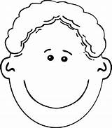 Face Boy Outline Clipart Coloring Clip Child Blank Happy Cartoon Smiling Smile Pages Template Cliparts Printable Children Big African Kid sketch template