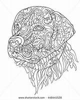 Mandalas Hund Erwachsene Hunde Colorier Chien Calaveras Zentangle Retriever Malvorlage Kostenloses Pinscher Einfach sketch template