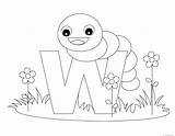 Coloring Letter Pages Alphabet Animal Kids Worm Printable Letters Worksheets Worksheet Print Animals Preschool Color Educational Sheets Toddlers Abc Practice sketch template