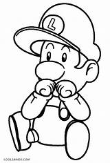 Baby Mario Coloring Pages Luigi Getcolorings sketch template