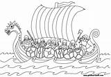 Viking Coloring Ship Pages Longboat Longship Boat Colouring Vikings Print Kids Drawing Printable Color Easy Norway Books Titanic Shield Getdrawings sketch template