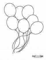 Balloons Printcolorfun sketch template