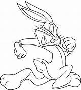 Coloring Bugs Bunny Running Fast Printable Pages Kids Description sketch template