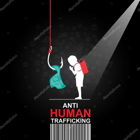 Stop Human Trafficking Vector Concept Human Sale Stock