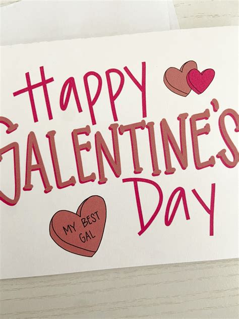 happy galentines day galentines day card blank etsy