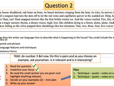 aqa language paper  question       revision resources  gcse english