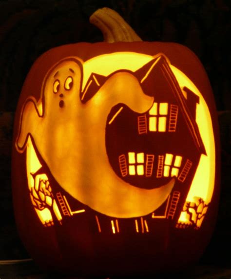 vintage ghost  haunted house pattern  stoneykinscom  carved